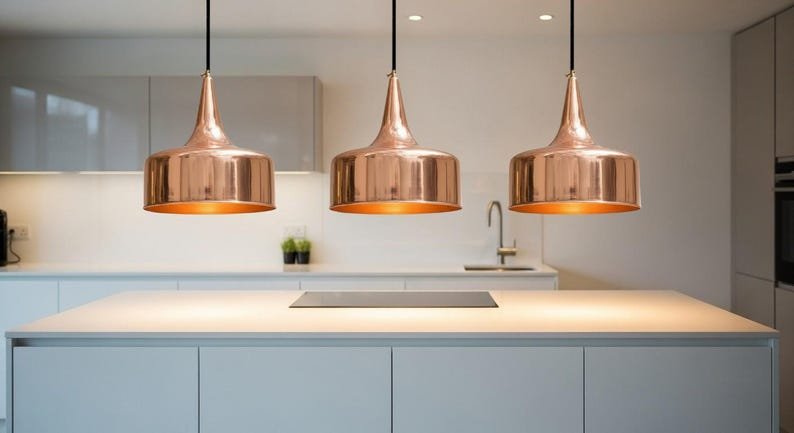 Sleek Polished Copper Pendant