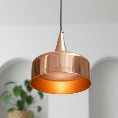 Sleek Polished Copper Pendant