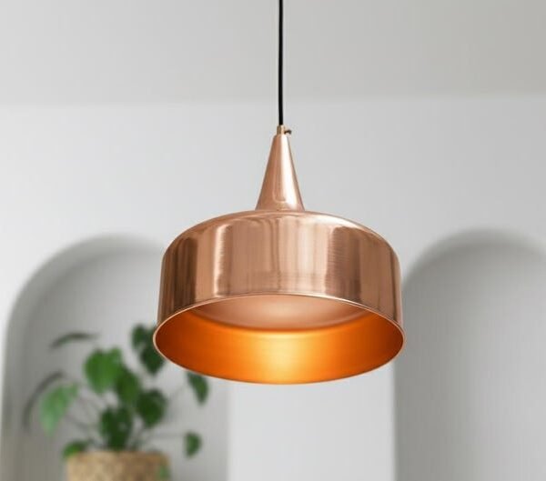 Sleek Polished Copper Pendant