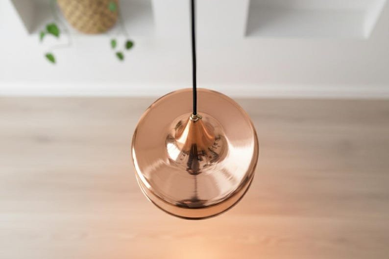 Sleek Polished Copper Pendant