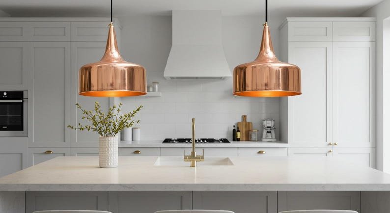 Sleek Polished Copper Pendant