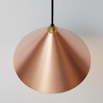 Sleek Copper Cone Pendant – Modern Radiant Glow