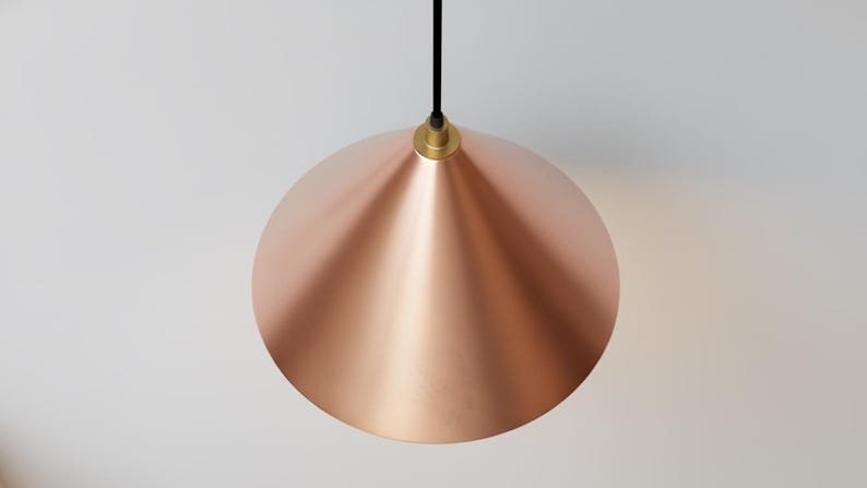 Sleek Copper Cone Pendant – Modern Radiant Glow