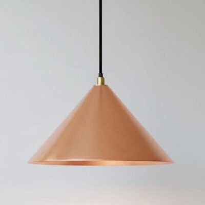 Sleek Copper Cone Pendant – Modern Radiant Glow