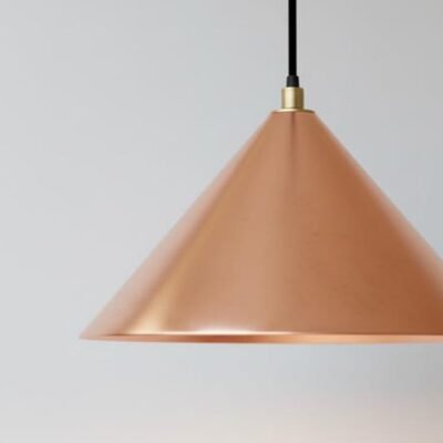 Sleek Copper Cone Pendant – Modern Radiant Glow