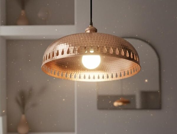 brass18 (1) Hammered Copper Crown Pendant