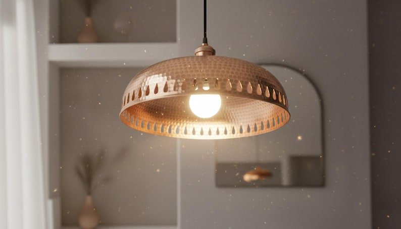 brass18 (1) Hammered Copper Crown Pendant