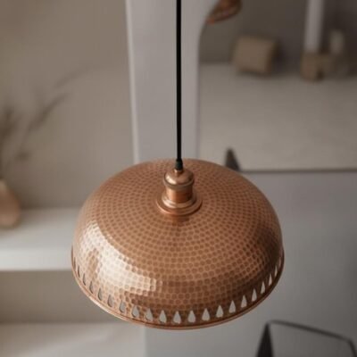 brass18 (3) Hammered Copper Crown Pendant