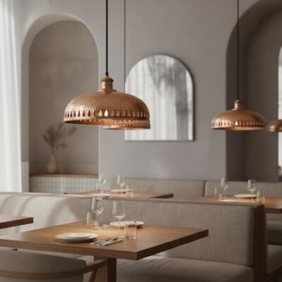 brass18 (5) Hammered Copper Crown Pendant