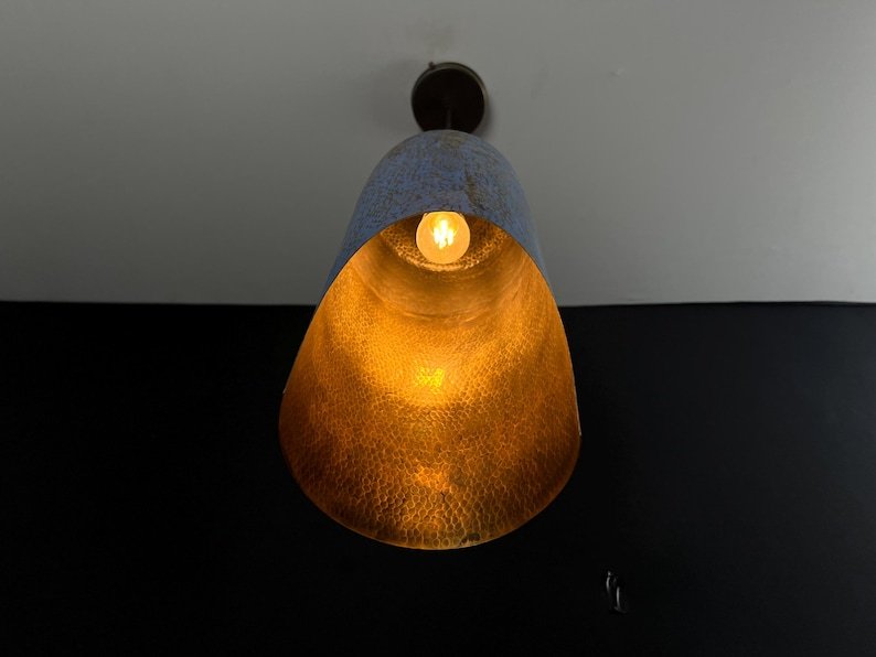 brass2 (1) Blue Patina Copper Pendant Light