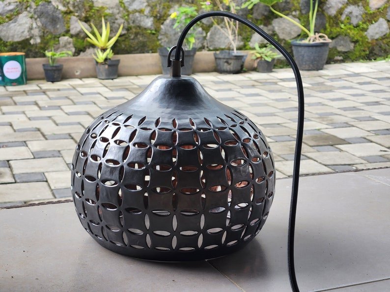 Moroccan Patina Brass Pendant Light