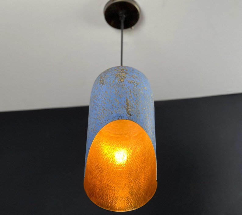brass2 (2) Blue Patina Copper Pendant Light