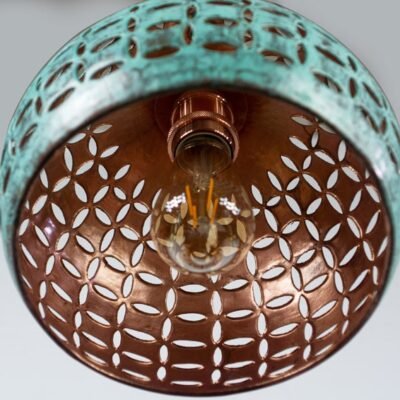 Moroccan Patina Brass Pendant Light