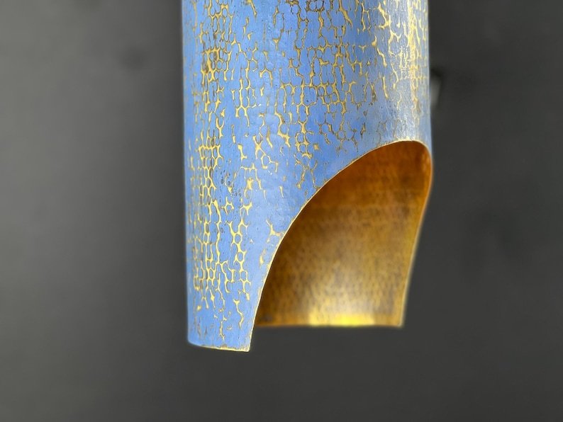 brass2 (5) Blue Patina Copper Pendant Light