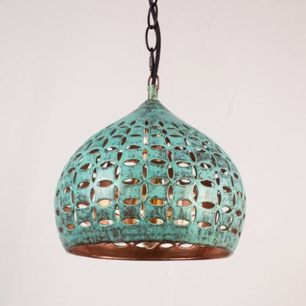 brass2 (7) Moroccan Patina Brass Pendant Light