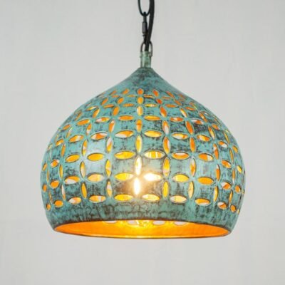 Moroccan Patina Brass Pendant Light