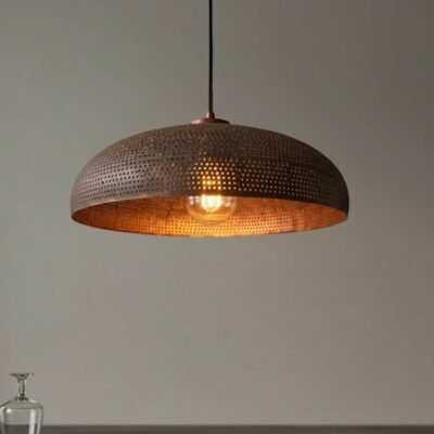 Trio Hammered Copper Pendants