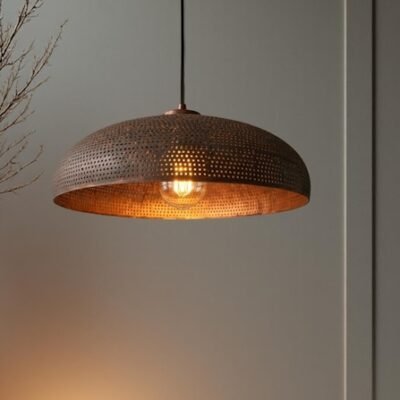 Trio Hammered Copper Pendants