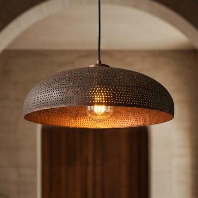 Trio Hammered Copper Pendants