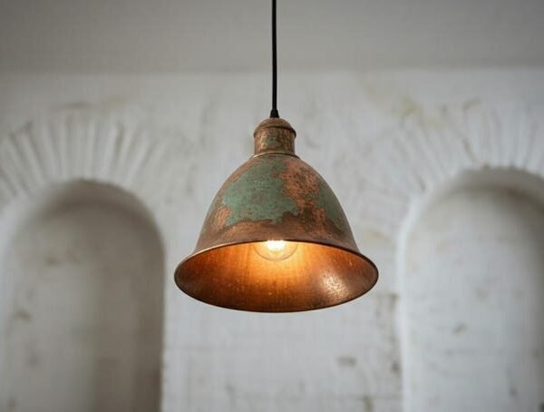 Rustic Copper Dome Ceiling Light