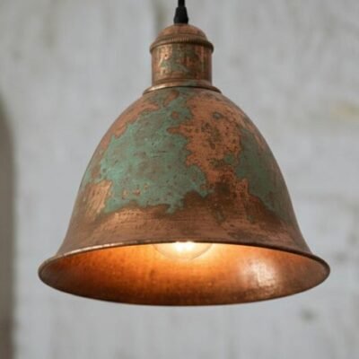 brass3 (7) Rustic Copper Dome Ceiling Light