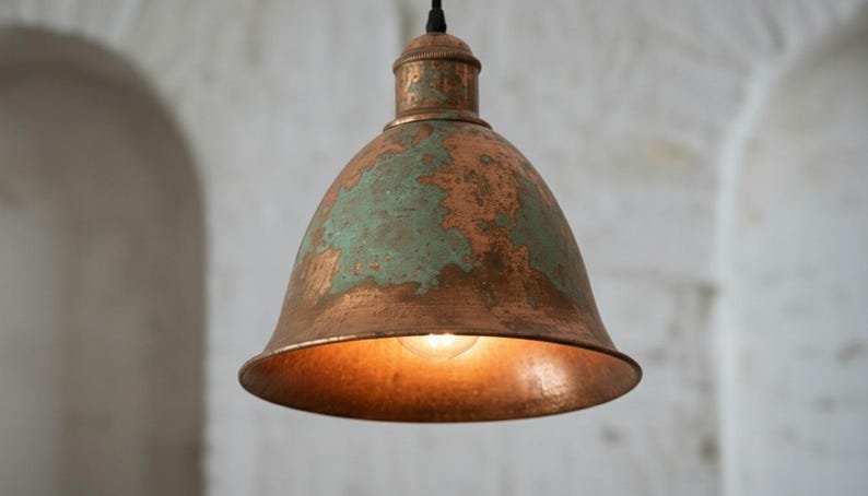 brass3 (7) Rustic Copper Dome Ceiling Light