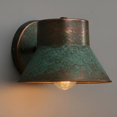 Rustic Patina Copper Light Fixture
