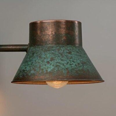 Rustic Patina Copper Light Fixture