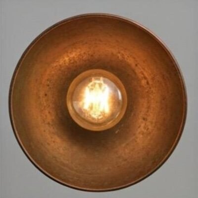 Rustic Patina Copper Light Fixture