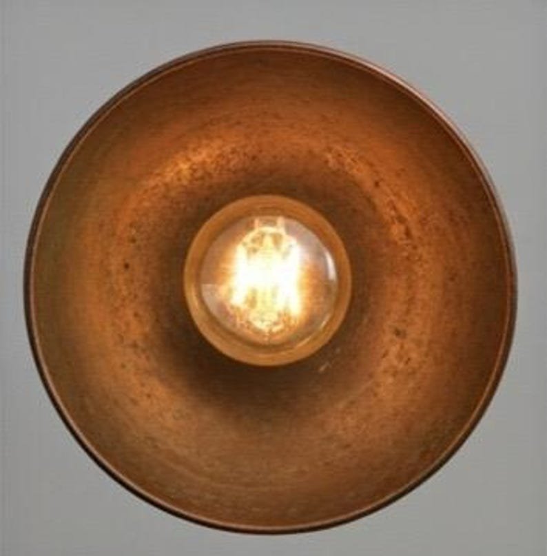 Rustic Patina Copper Light Fixture
