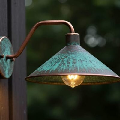 brass5 (1) Verdigris Outdoor Wall Sconce