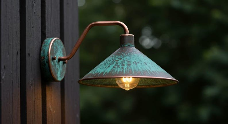 brass5 (1) Verdigris Outdoor Wall Sconce