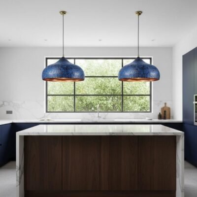 brass5 (1) Sapphire Patina Brass Hanging Light