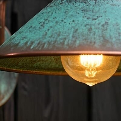 brass5 (2) Verdigris Outdoor Wall Sconce