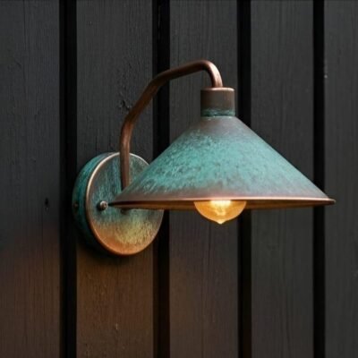 brass5 (3) Verdigris Outdoor Wall Sconce