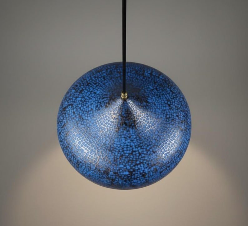 brass5 (3) Sapphire Patina Brass Hanging Light