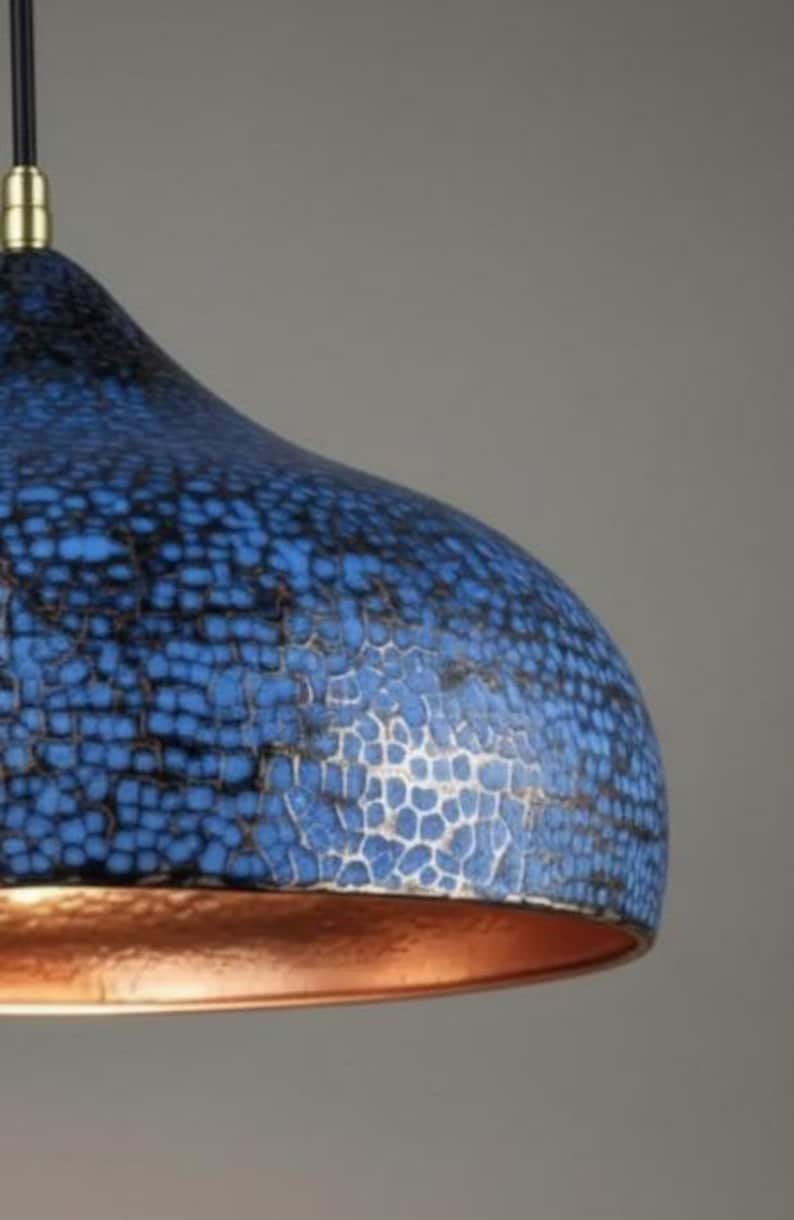 brass5 (8) Sapphire Patina Brass Hanging Light