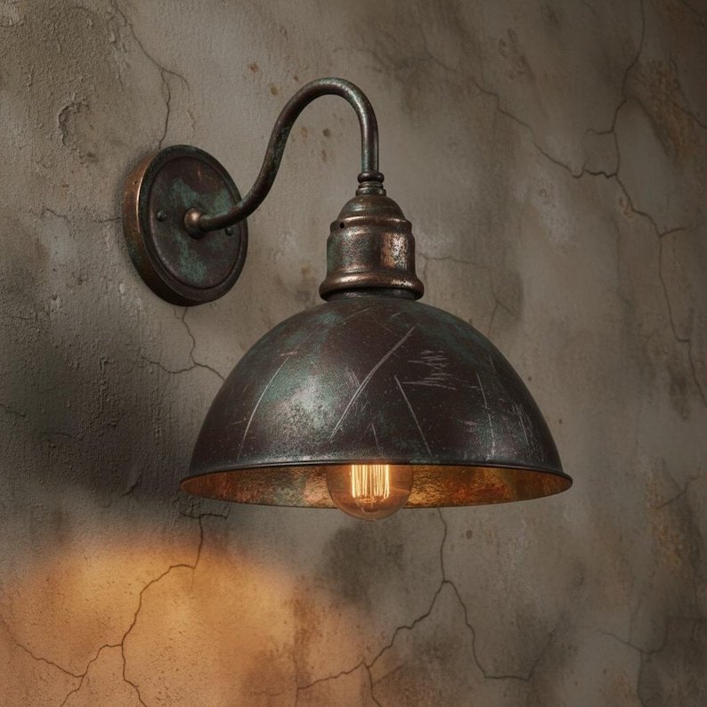 Vintage Verdigris Wall Sconce
