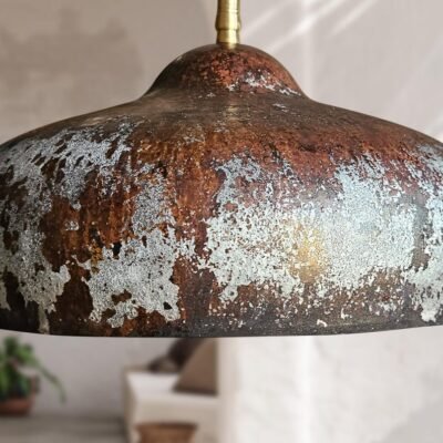 brass7 (4) Aged Patina Brass Dome Pendant