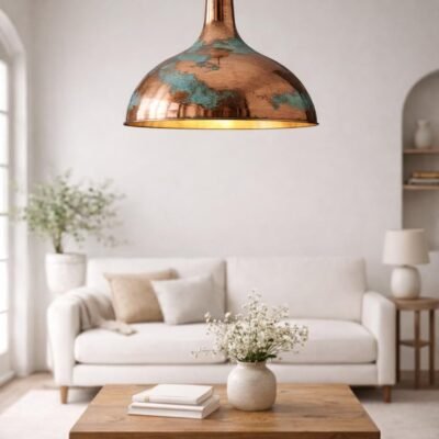 il_794xN.7525693204_2juu Verdigris Copper Dome Pendant Light