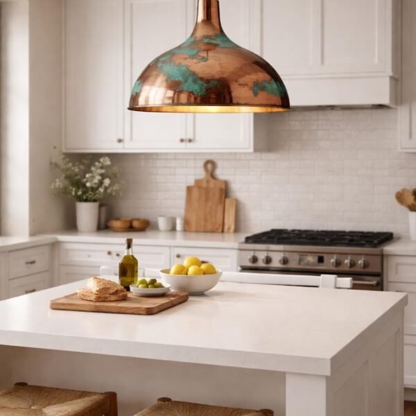 Verdigris Copper Dome Pendant Light