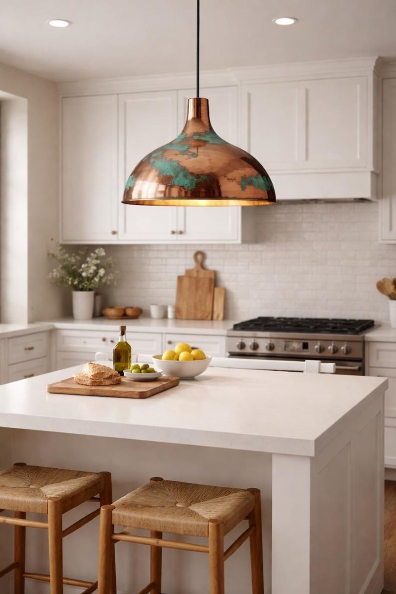 il_794xN.7573635549_11h7 Verdigris Copper Dome Pendant Light