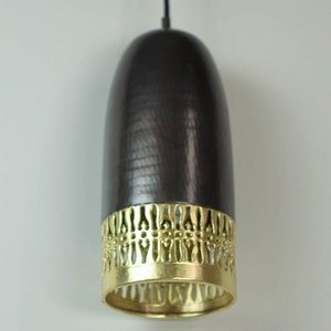 maroccin 9 (1) Moroccan Patina Brass Cylinder Pendant Light