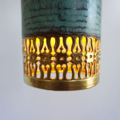 maroccin 9 (4) Moroccan Patina Brass Cylinder Pendant Light