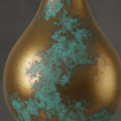 Gold & Verdigris Teardrop Pendant Light
