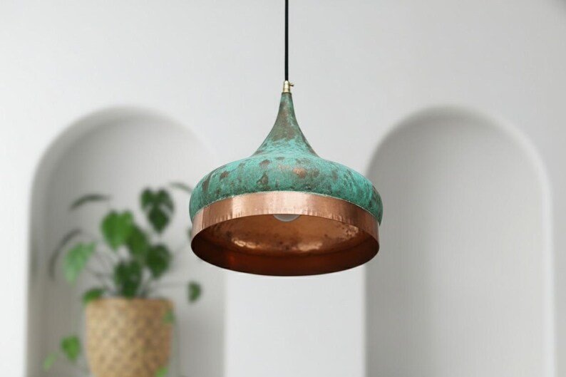 barss13 (1) Verdigris Patina Pendant Light