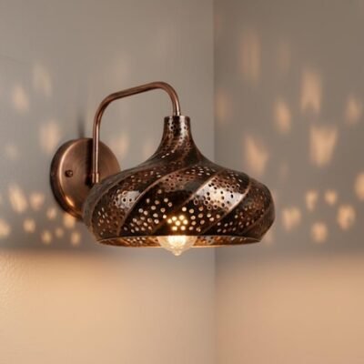Perforated Copper Wall Sconce