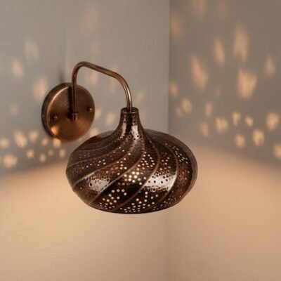 Perforated Copper Wall Sconce