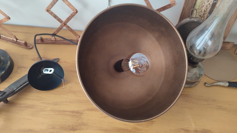 Golden Hammered Brass Pendant