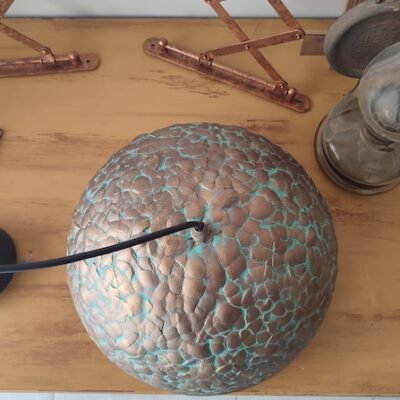 Golden Hammered Brass Pendant